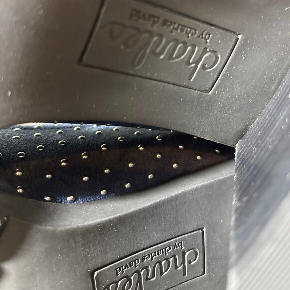 Charles by Charles David Danielle pointed toe studded stretch bootie Navy Sz 9.5 - Picture 6 of 7